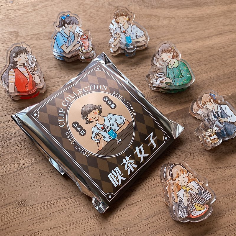 【Blind Boxes】Blind Boxes with acrylic clip in the shape of a KISSA Girl - Other - Acrylic 