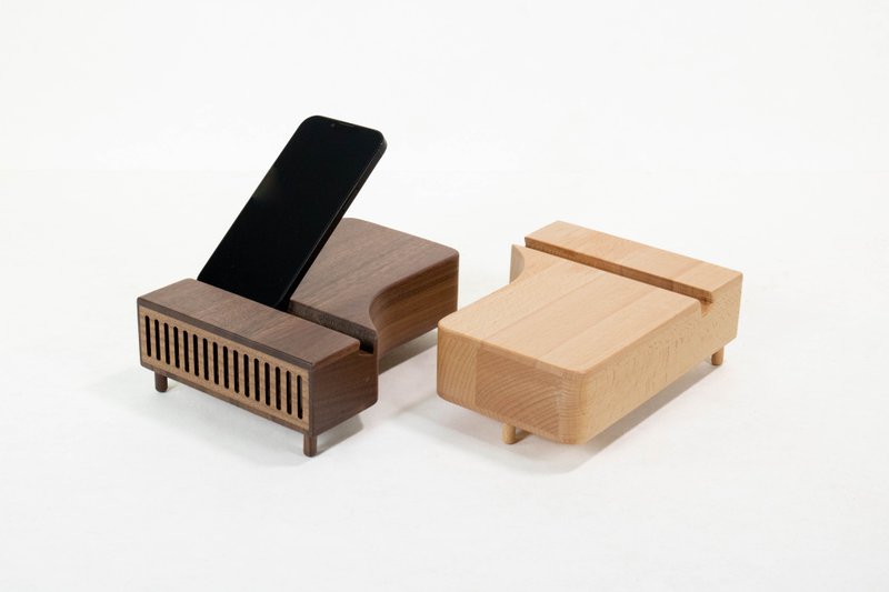 Piano amplified mobile phone holder Christmas gift box - ของวางตกแต่ง - ไม้ 