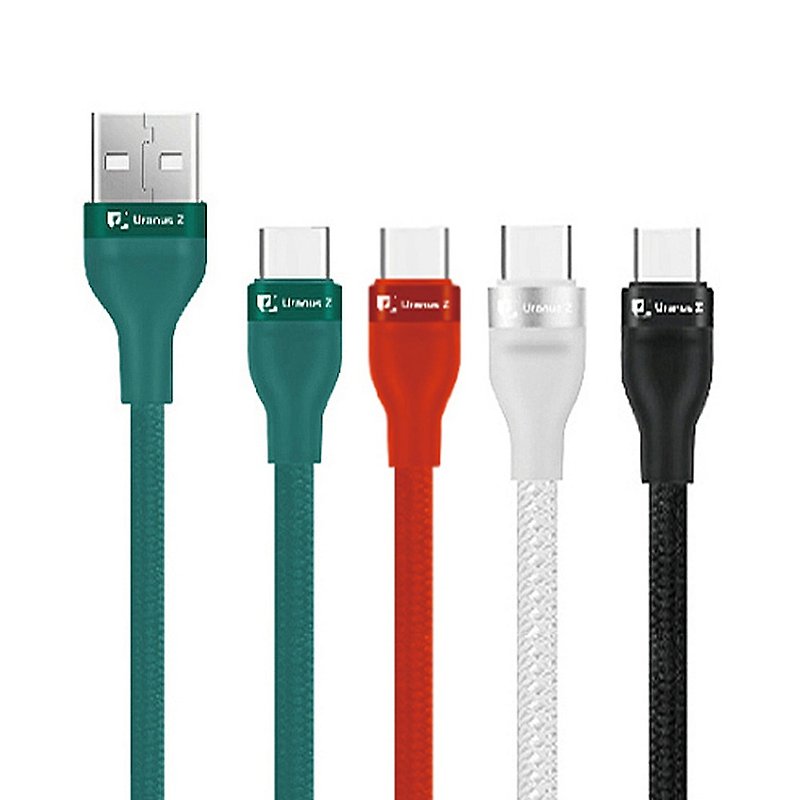 5.0A data transmission braided charging cable-1m (USB to Type-C) - Chargers & Cables - Other Metals Multicolor