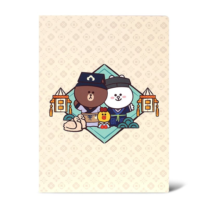 NPM | LINE FRIENDS 穿越故宮 16K固頁筆記本 (明) - 筆記本/手帳 - 紙 卡其色