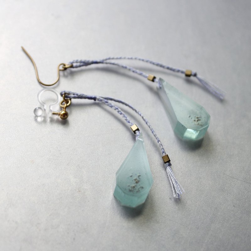 Color Raindrop Earrings Water Blue / Single - Earrings & Clip-ons - Waterproof Material Blue