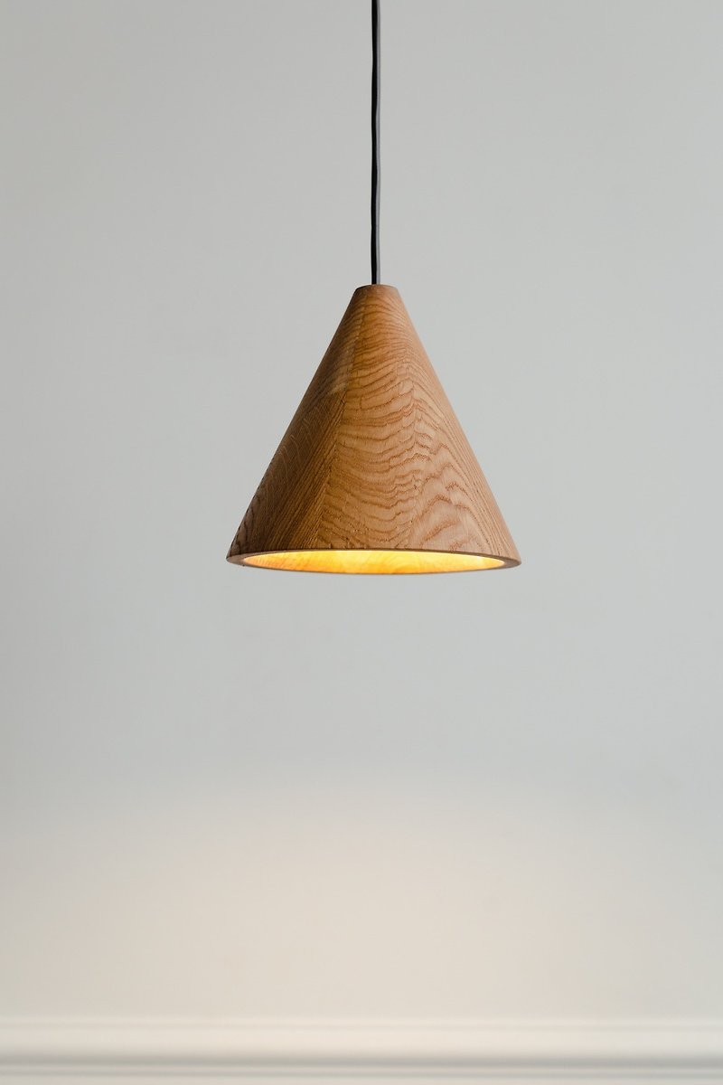 Wooden pendant lampshade Wood hanging lamp Ceiling light fixture Ceiling shade - โคมไฟ - ไม้ 