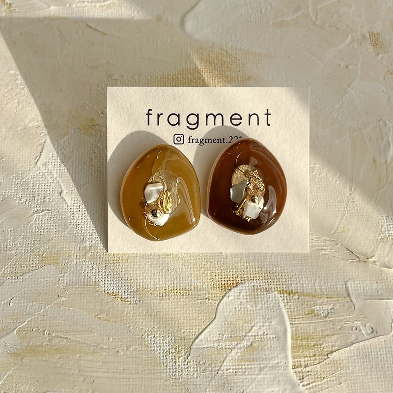 design.4 - Earrings & Clip-ons - Resin Brown