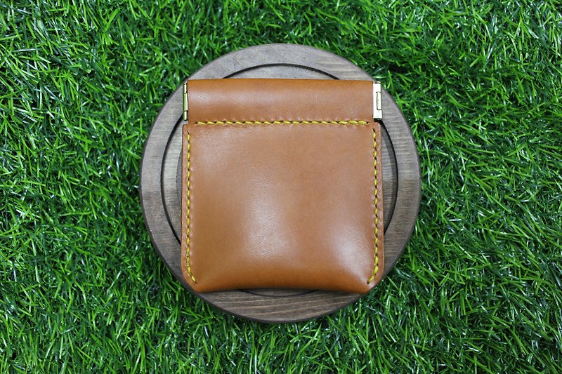 Exclusive-[Mini5] Lightweight Portable Coin Purse / Earphone Storage Bag (Brown) - Coin Purses - Genuine Leather 