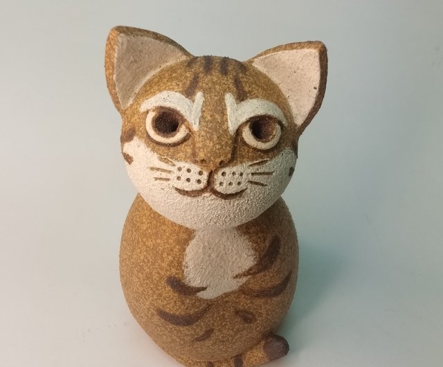 最新作の 猫 ねこ 骨董 CAT 1点物 在銘 奇妙 珍品 アート 陶器 作品 