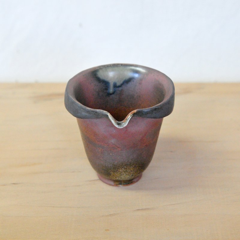 チャイ陶器の手は紫の赤い流れの釉薬二重断熱茶の海を作った - 急須・ティーカップ - 陶器 パープル