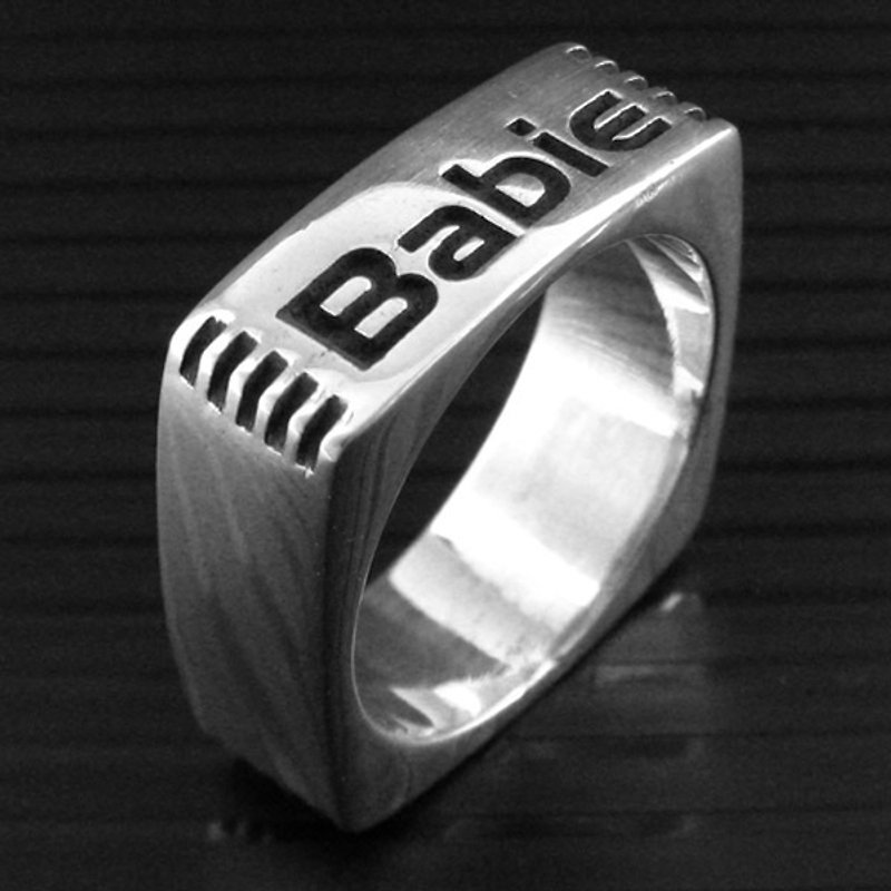 客製化.925純銀首飾 RP00002A-多邊形戒指(方形戒指)
