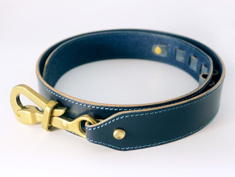HEYOU Handmade - Sailor Belt - Sailor Belt - Type-2 Wide Edition (Blue) - Belts - Genuine Leather Blue