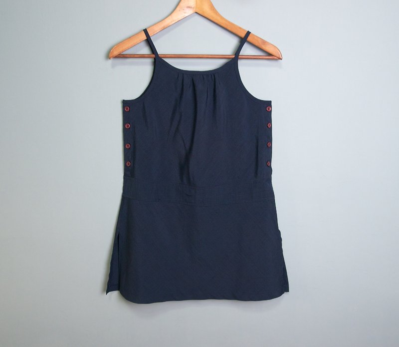 FOAK Vintage Small Sea Side Cascade Camisole - Women's Vests - Polyester Blue