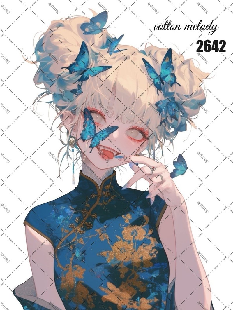 original sticker no.2642 人物ステッカー オリジナルステッカー オリジナル人物ステッカー 装飾ステッカー cotton melody - 貼紙 - 紙 
