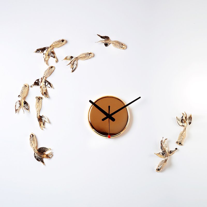 haoshi 良事設計 金魚時鐘 金色限定版 - 時鐘/鬧鐘 - 樹脂 