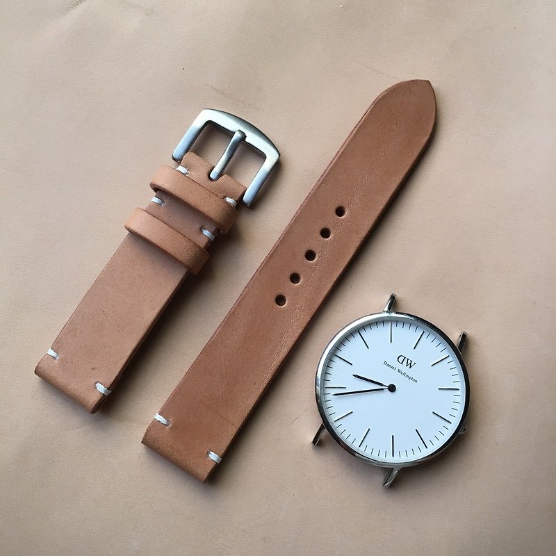 真皮錶帶 手工錶帶訂製 簡約款式B / 代用錶帶 專用錶帶 - 錶帶 - 真皮 多色