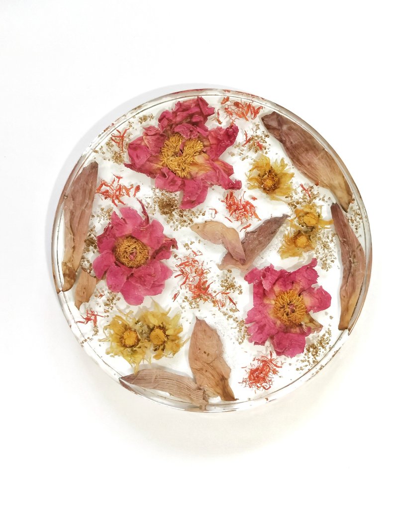 Purify Hz Floral Plate - ของวางตกแต่ง - พืช/ดอกไม้ สีใส