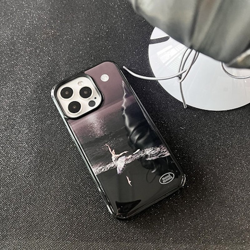 Swansong - Epoxy Phone case - Ballet Core Black - 手機殼/手機套 - 其他材質 黑色