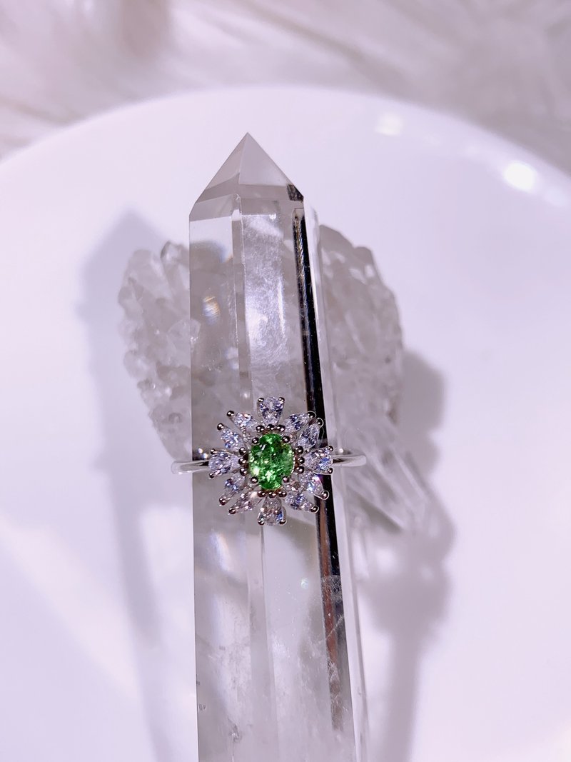 Tsavorite silver ring - แหวนทั่วไป - เครื่องเพชรพลอย สีเขียว