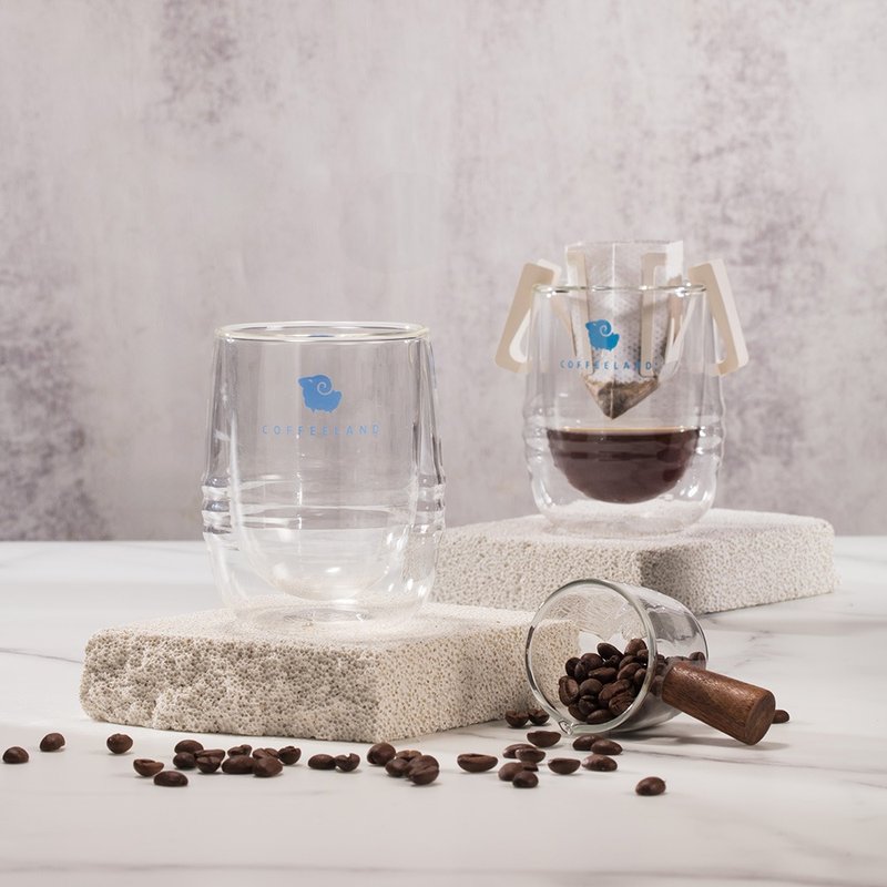 COFFEELAND | 大羊杯 - 濾掛專用 - 雙層耐熱玻璃杯250ml - 杯子 - 玻璃 透明