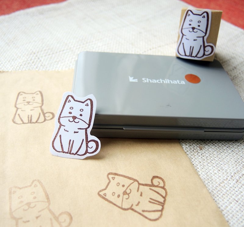 Along with unswerving Shiba Inu - Stamps & Stamp Pads - Wood 