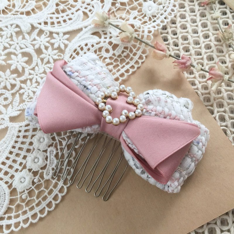 Pink/Elegant Little Fragrance Multilayer Three-dimensional Bow Automatic Hair Bundle Banana Clip Hair Fork Shark Clip