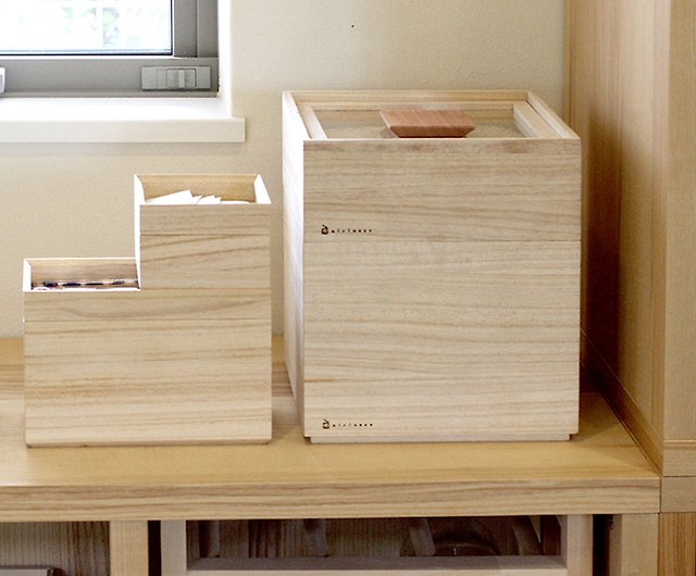 Paulownia Wood Rice Storage Komebitsu Box 11lb – iimono