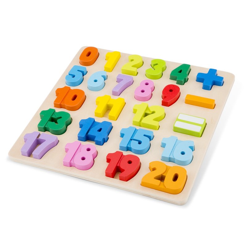 [New Classic Toys from the Netherlands] Wooden Number Learning Matching Puzzle for Toddlers - 10539 - ของเล่นเด็ก - ไม้ 