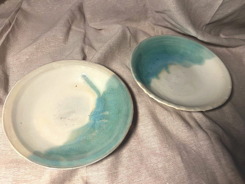 Blue sky series mid plate - Plates & Trays - Pottery 