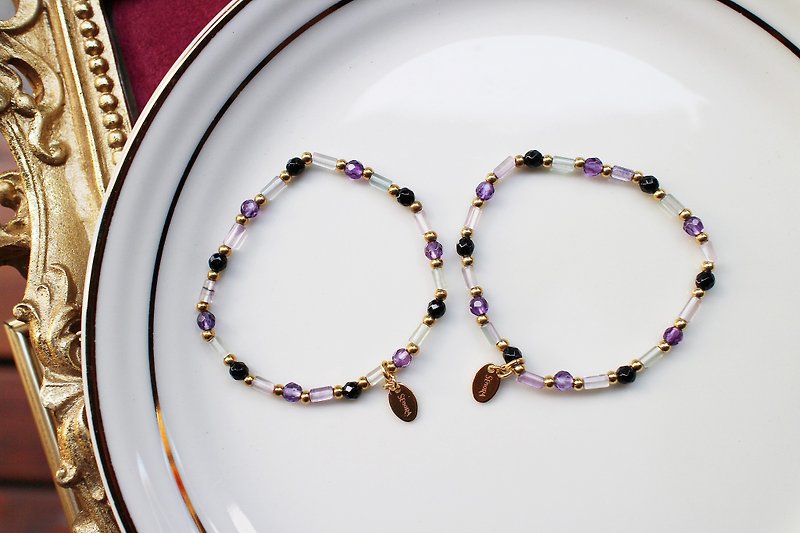 <Slow and warm natural stone series>C1081 Fluorite bracelet - Bracelets - Gemstone 