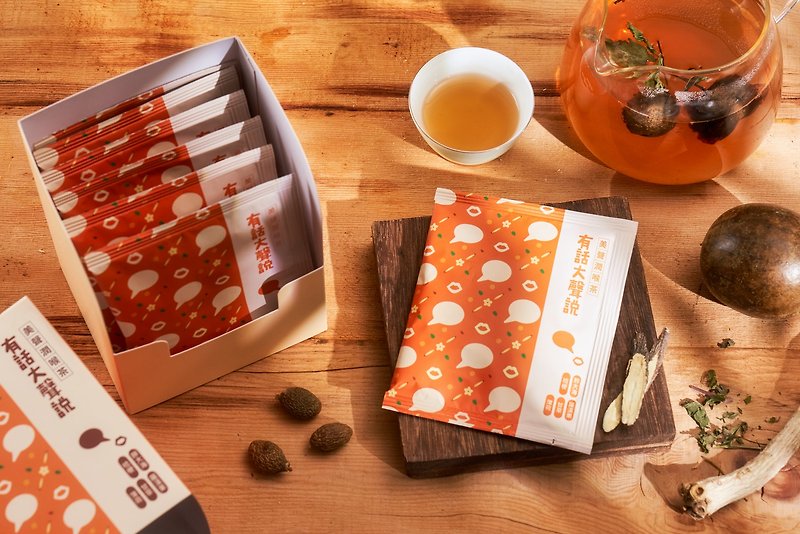 【Xiangjia】Speak loudly if you have something to say | Sugar-free and burden-free Chinese herbal tea | Peng Dahai Platycodon soothes the throat | - Tea - Plants & Flowers Orange