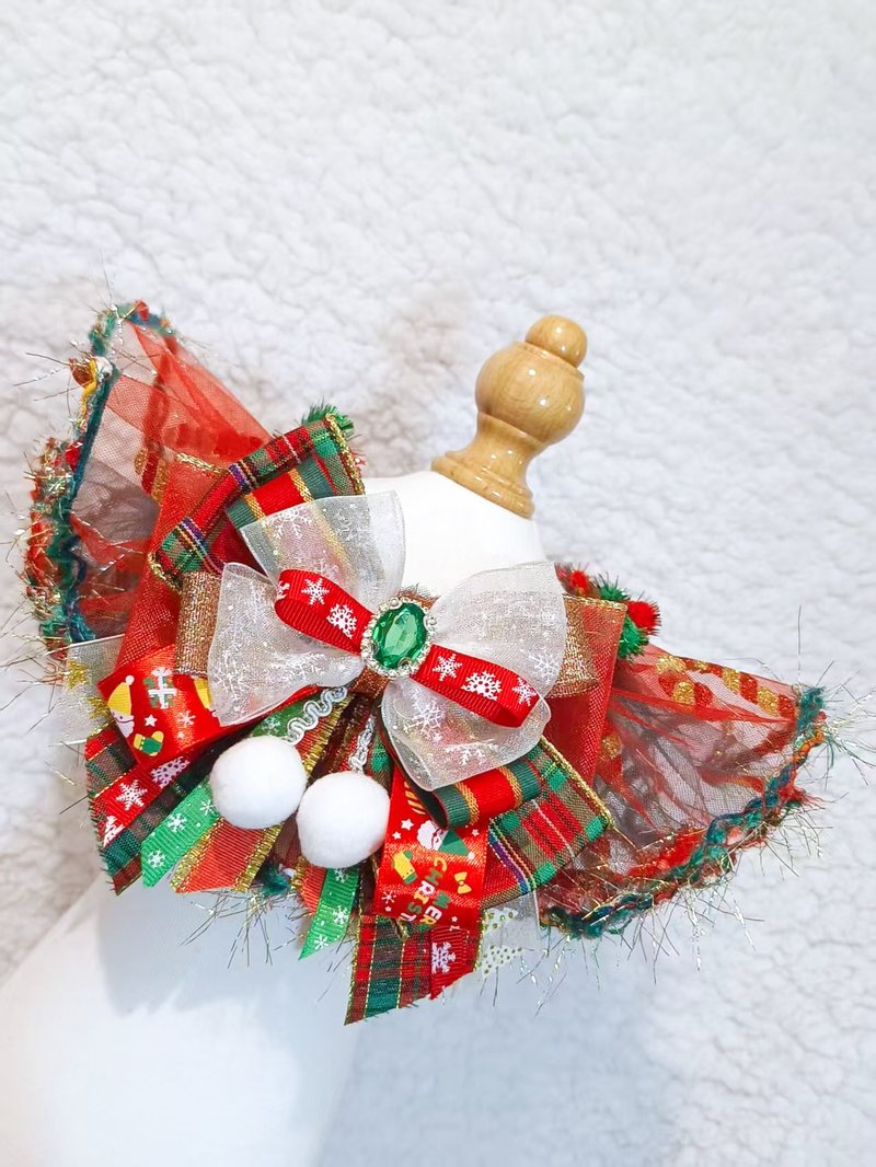 Xmas 聖誕 耶誕節 santa 寵物圍巾/頸飾  Christmas - 項圈/牽繩 - 棉．麻 紅色