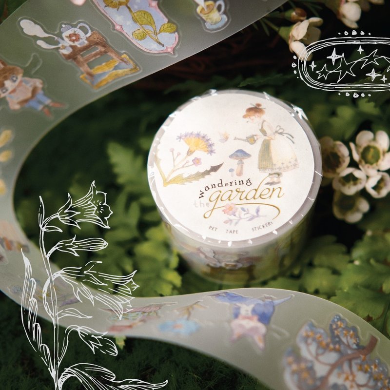 PET Tape Stickers The Wandering Garden - original by teayoushop - 貼紙 - 塑膠 
