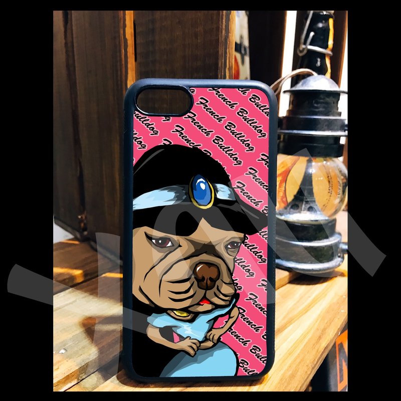茉莉公主 法鬥 狗 插畫 客製 手機殼 iPhone 14 13 12 11 XR 8 - 手機殼/手機套 - 矽膠 