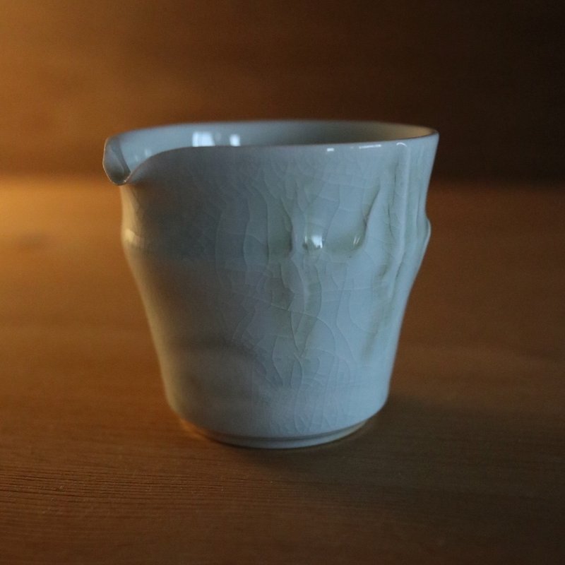 迷你柴燒茶海 120 cc - 茶壺/茶杯/茶具 - 瓷 白色