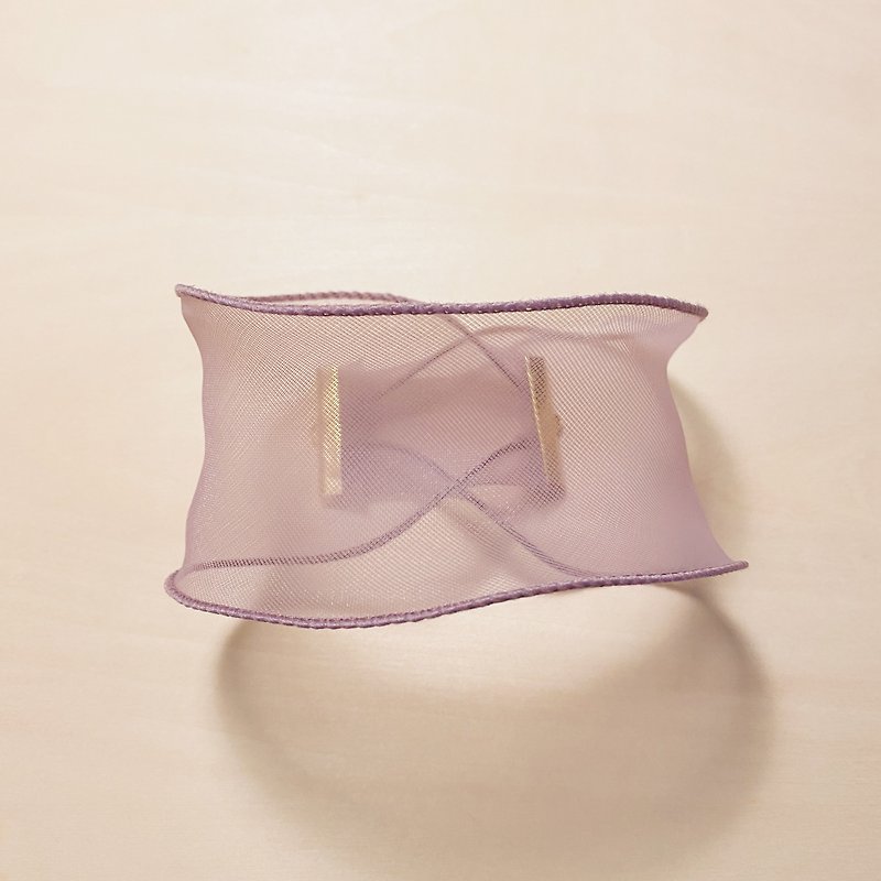 Vintage taro purple yarn necklace - Necklaces - Other Materials Purple