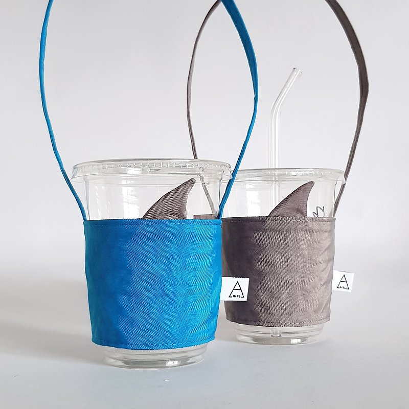 New iron ash shark fin / shark came to the environmentally friendly beverage cup bag / group buy group 10 into - Beverage Holders & Bags - Other Materials Blue