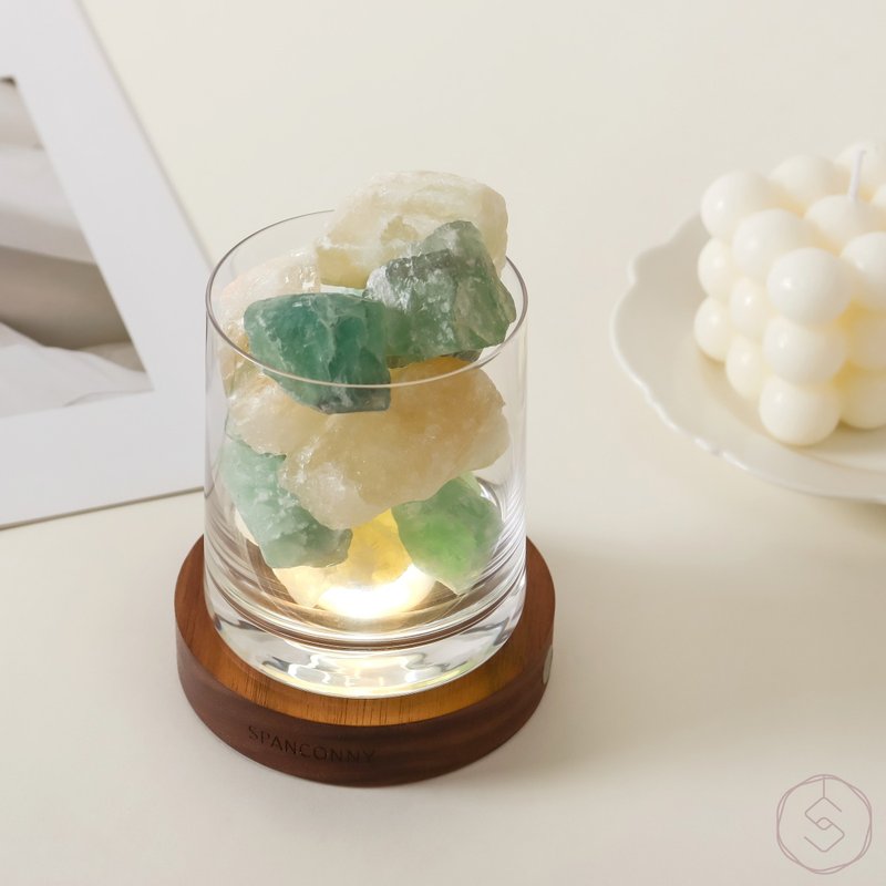 豐盈之旅 | 黃水晶 x 綠螢石 | 水晶氣氛燈 - 擺飾/家飾品 - 水晶 多色