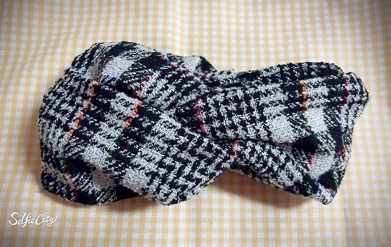 Wide double-wrap headband in chamois-style jersey - Hair Accessories - Cotton & Hemp Multicolor
