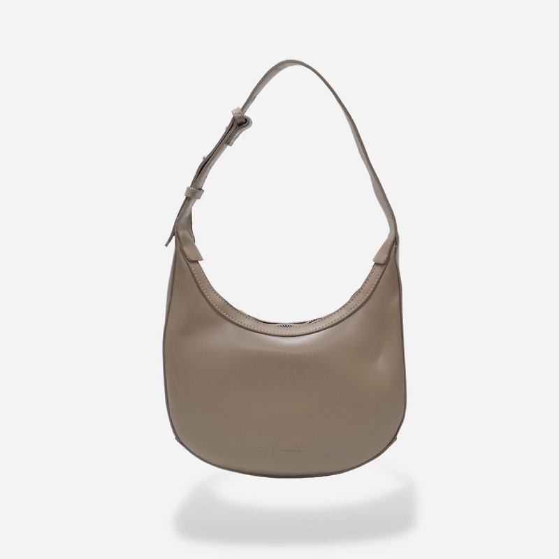Faux Leather Handbags & Totes Gray - SHOULDER BAG - WARM GREY / RUST BRAND