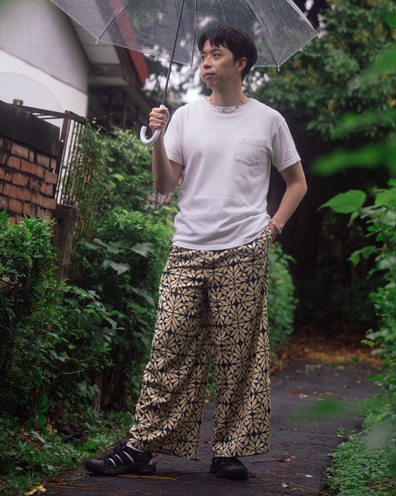 印度蓋染工藝純棉 男生長褲 － 月桂 - 男長褲/休閒褲 - 棉．麻 多色