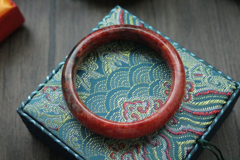 天然石紅藍舒俱來手鐲禮盒裝手環 - 手鍊/手環 - 半寶石 多色