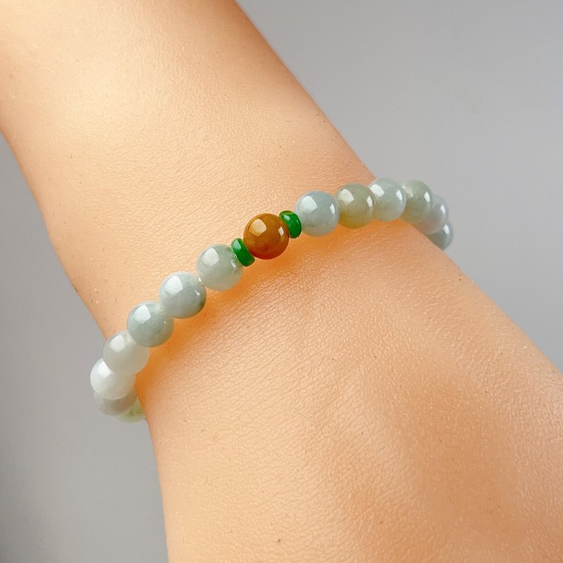 Colorful Jade Bead Bracelet | Natural Burmese Jade Grade A Jadeite | Gift - Bracelets - Jade Multicolor