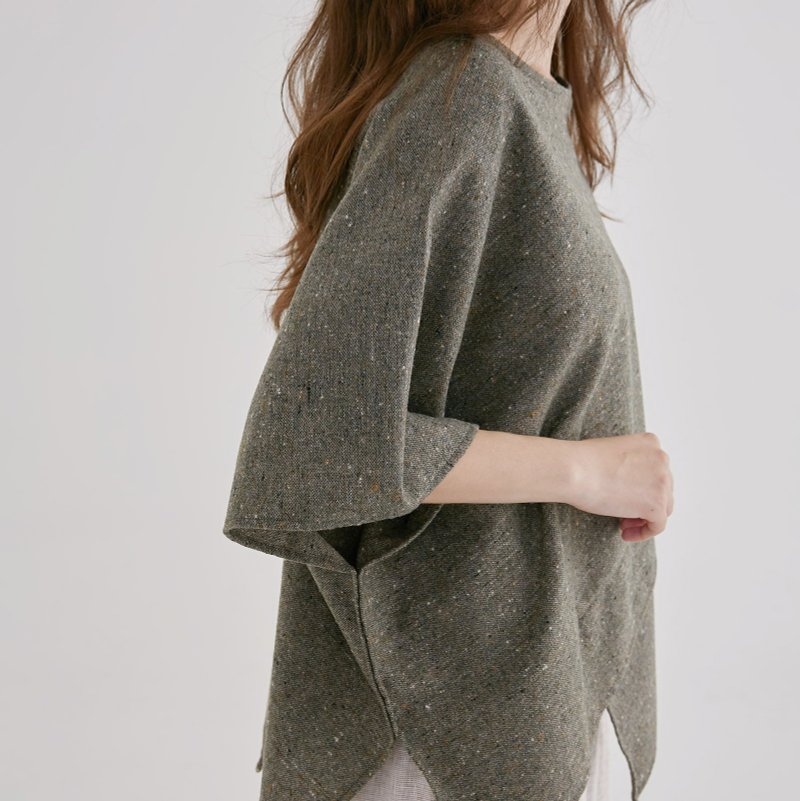 Cloak - wool - Women's Sweaters - Wool Multicolor