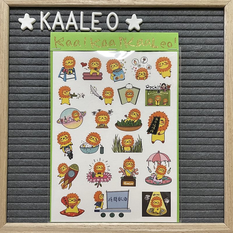 KaaLeo-Stickers, Health Points, Hard-wired Life Attitudes, Planet Lion, Deer Wine Slightly Intoxicated - Stickers - Paper Multicolor