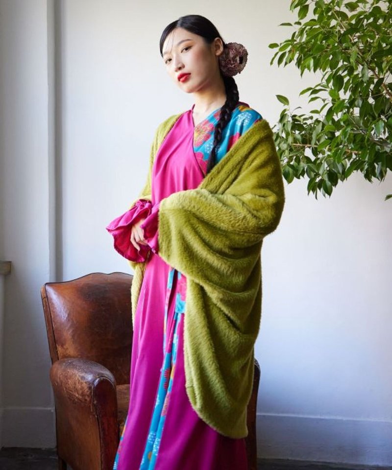 【熱門預購】柔絨長版蝙蝠袖開襟外(4色) CAS-5302 - 女大衣/外套 - 其他人造纖維 