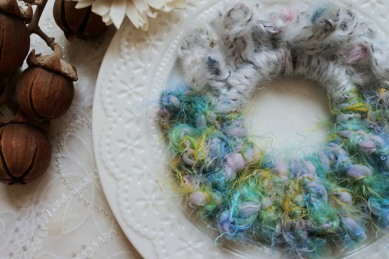 Weave small wreaths. Dream blue. Hair Tie/Tress - Hair Accessories - Polyester Multicolor