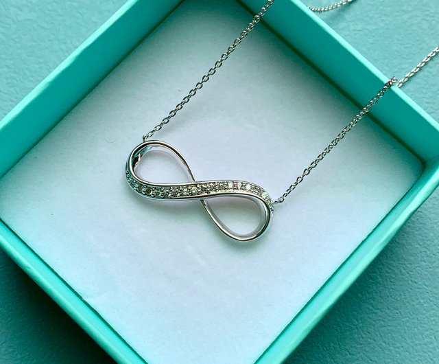 Tiffany blue infinity on sale necklace