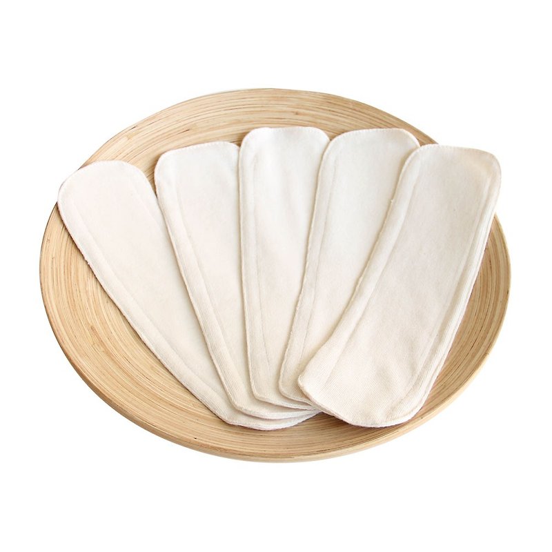 Cloth sanitary napkin set (5 pieces) - ของใช้ส่วนตัวผู้หญิง - ผ้าฝ้าย/ผ้าลินิน ขาว