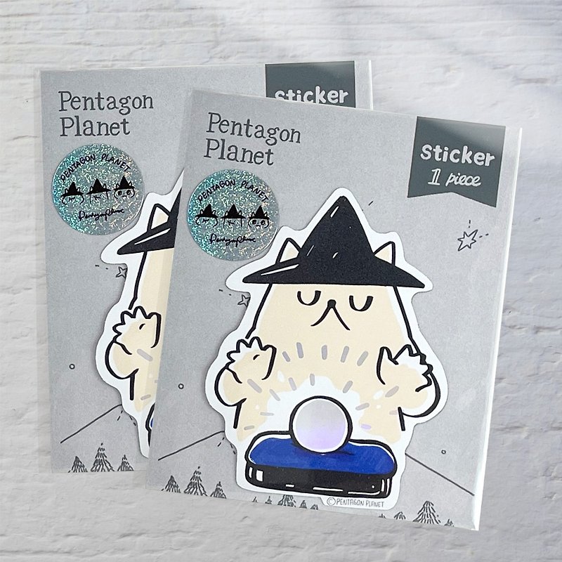 Fox divination : big sticker - Stickers - Paper White