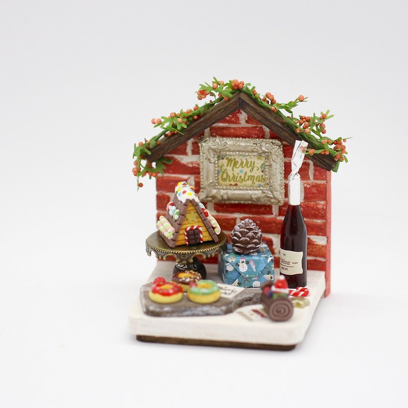 限量袖珍聖誕場景卡片 Miniature Merry Christmas Party - 裝飾/擺設  - 紙 紅色