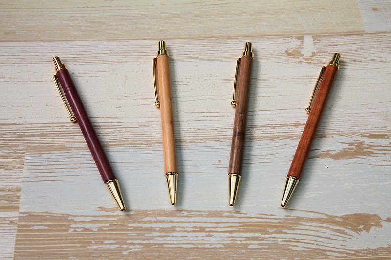 Hand-made log pressing type ball pen - อุปกรณ์เขียนอื่นๆ - ไม้ สีนำ้ตาล