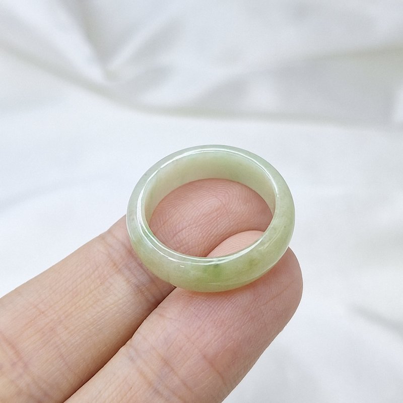 黄と緑の翡翠リング | ジェードリング 国際リングサイズ14号 内径18mm | ミャンマー産天然A貨翡翠 - リング・指輪 - 翡翠 