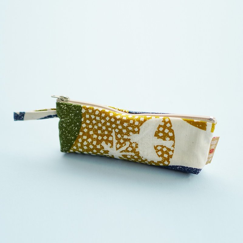 Stationery control ship type pencil bag Niaoyu Forest optional flower cloth size fine-tuning custom - กล่องดินสอ/ถุงดินสอ - ผ้าฝ้าย/ผ้าลินิน สีเขียว